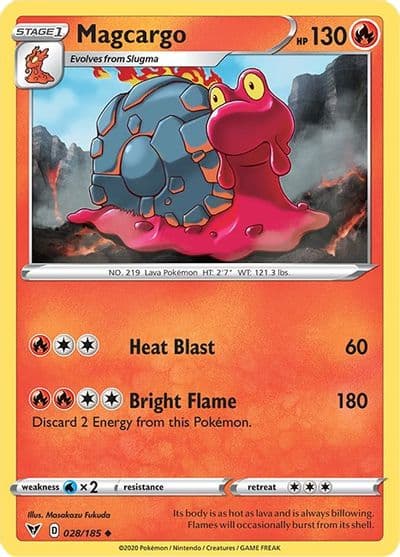 Magcargo SWSH04: Vivid Voltage Pokemon card