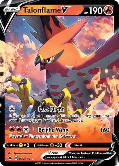Talonflame V SWSH04: Vivid Voltage Pokemon card