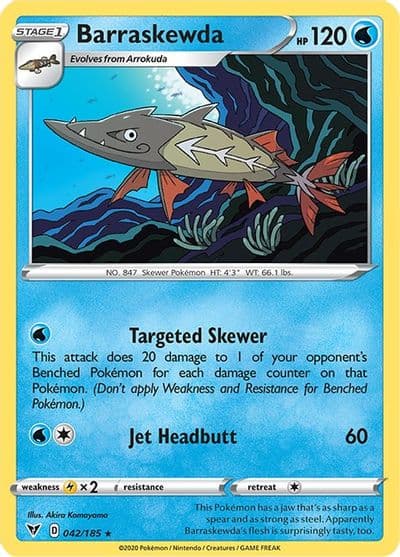 Barraskewda SWSH04: Vivid Voltage Pokemon card