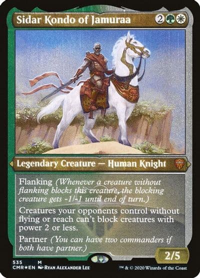 Sidar Kondo of Jamuraa Foil Etched Commander Legends Magic card