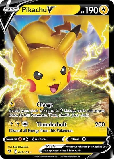 Pikachu V SWSH04: Vivid Voltage Pokemon card
