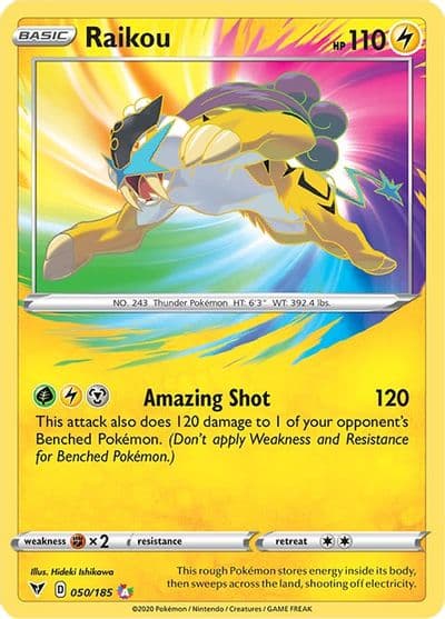 Raikou SWSH04: Vivid Voltage Pokemon card