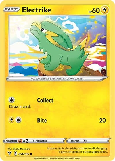 Electrike SWSH04: Vivid Voltage Pokemon card
