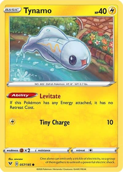 Tynamo SWSH04: Vivid Voltage Pokemon card