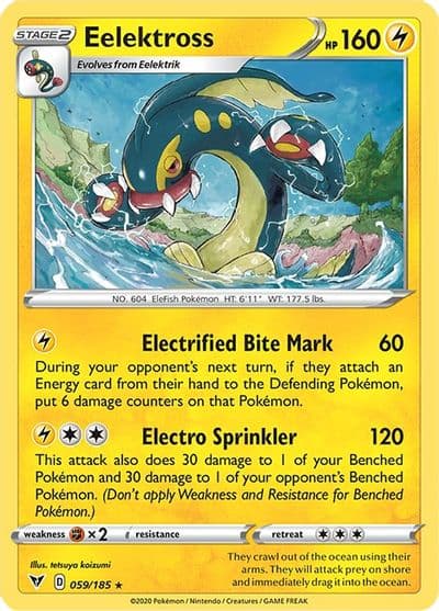 Eelektross SWSH04: Vivid Voltage Pokemon card
