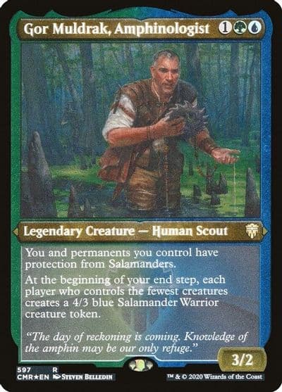 Gor Muldrak Amphinologist Foil Etched Commander Legends Magic card