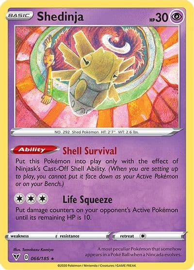 Shedinja SWSH04: Vivid Voltage Pokemon card