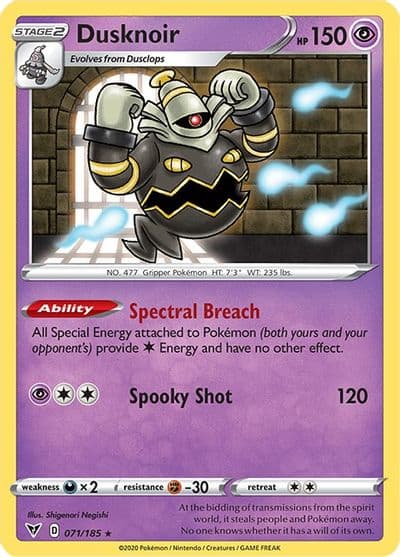 Dusknoir SWSH04: Vivid Voltage Pokemon card