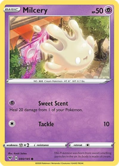 Milcery SWSH04: Vivid Voltage Pokemon card