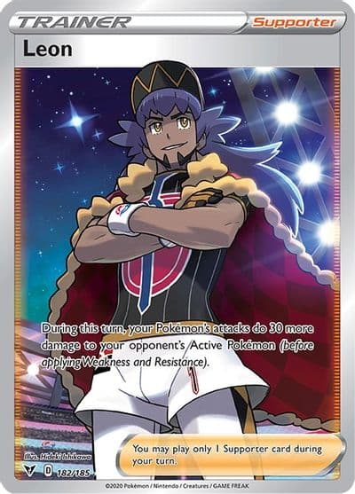 Leon (Full Art) SWSH04: Vivid Voltage Pokemon card
