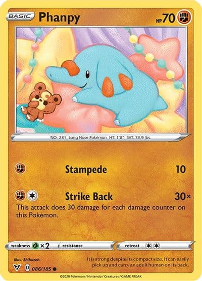 Phanpy SWSH04: Vivid Voltage Pokemon card