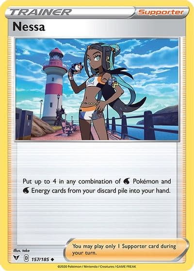 Nessa SWSH04: Vivid Voltage Pokemon card