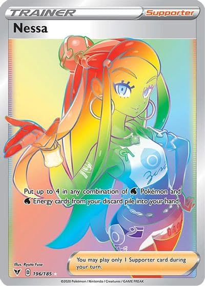 Nessa (Secret) SWSH04: Vivid Voltage Pokemon card