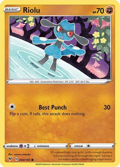 Riolu SWSH04: Vivid Voltage Pokemon card