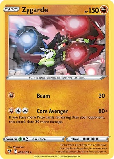 Zygarde SWSH04: Vivid Voltage Pokemon card