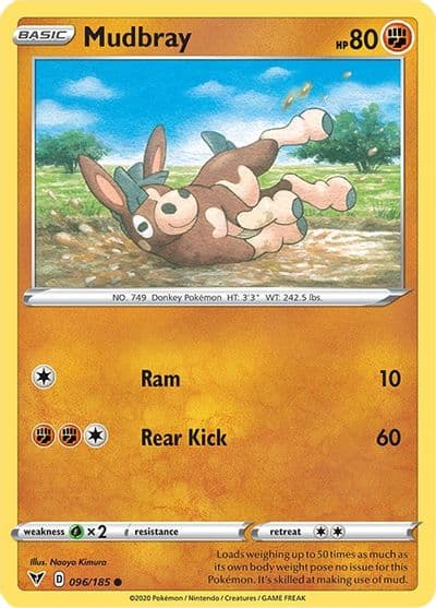 Mudbray SWSH04: Vivid Voltage Pokemon card