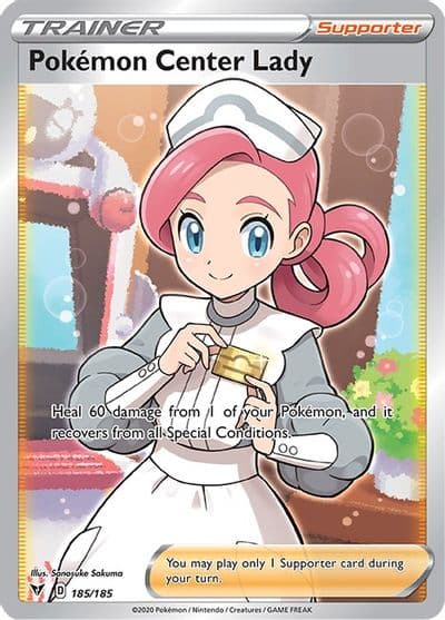Pokemon Center Lady (Full Art) SWSH04: Vivid Voltage Pokemon card