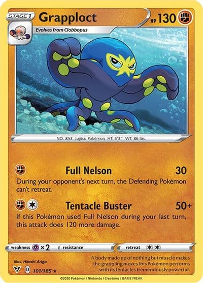 Grapploct SWSH04: Vivid Voltage Pokemon card