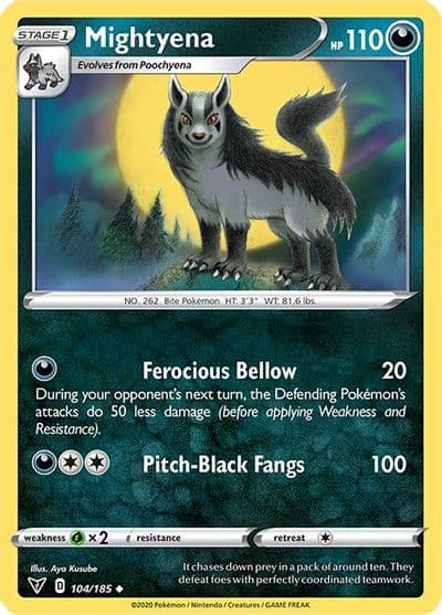 Mightyena SWSH04: Vivid Voltage Pokemon card