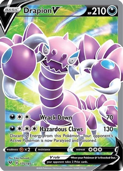 Drapion V (Full Art) SWSH04: Vivid Voltage Pokemon card