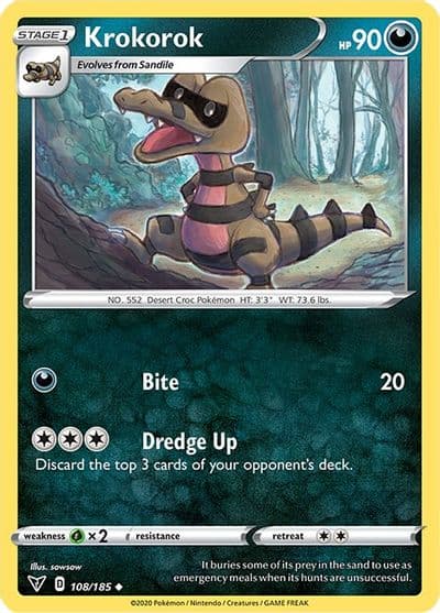 Krokorok SWSH04: Vivid Voltage Pokemon card