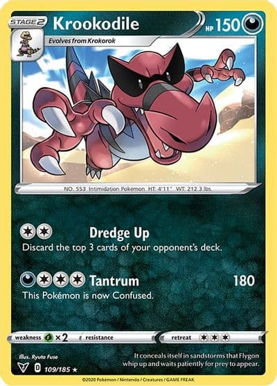 Krookodile SWSH04: Vivid Voltage Pokemon card
