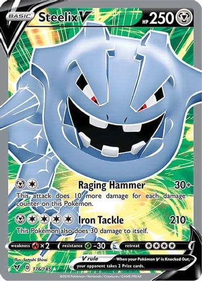 Steelix V (Full Art) SWSH04: Vivid Voltage Pokemon card