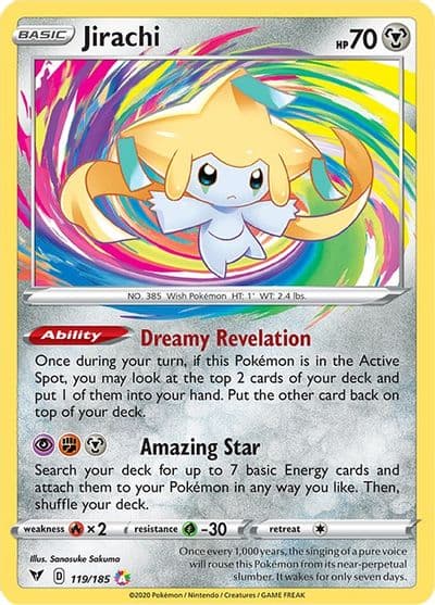Jirachi SWSH04: Vivid Voltage Pokemon card