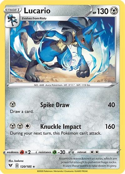 Lucario SWSH04: Vivid Voltage Pokemon card
