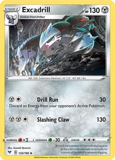 Excadrill SWSH04: Vivid Voltage Pokemon card