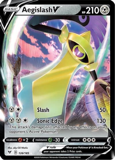 Aegislash V SWSH04: Vivid Voltage Pokemon card