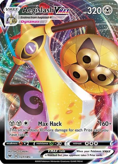 Aegislash VMAX SWSH04: Vivid Voltage Pokemon card