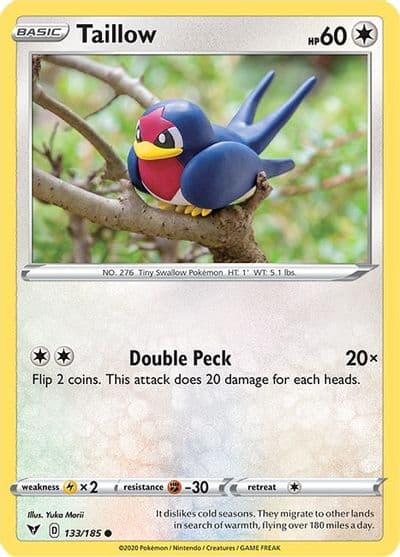 Taillow SWSH04: Vivid Voltage Pokemon card