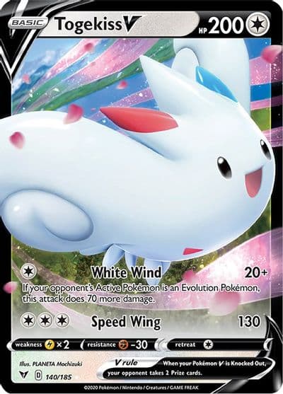 Togekiss V SWSH04: Vivid Voltage Pokemon card