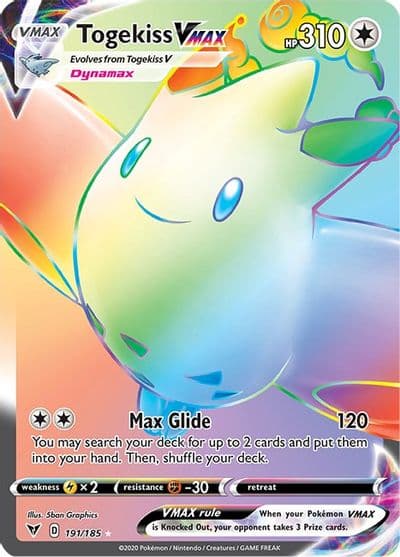 Togekiss VMAX (Secret) SWSH04: Vivid Voltage Pokemon card