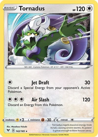 Tornadus SWSH04: Vivid Voltage Pokemon card