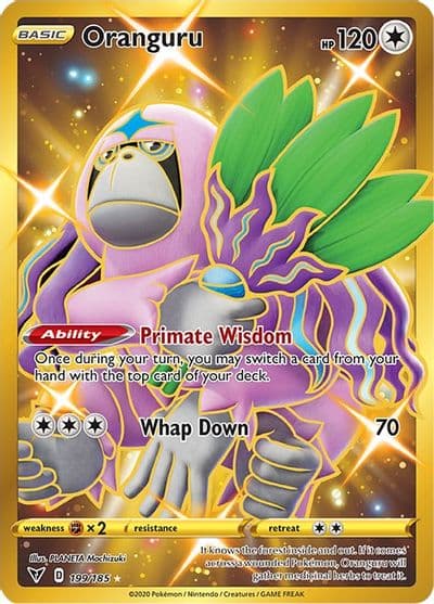 Oranguru (Secret) SWSH04: Vivid Voltage Pokemon card