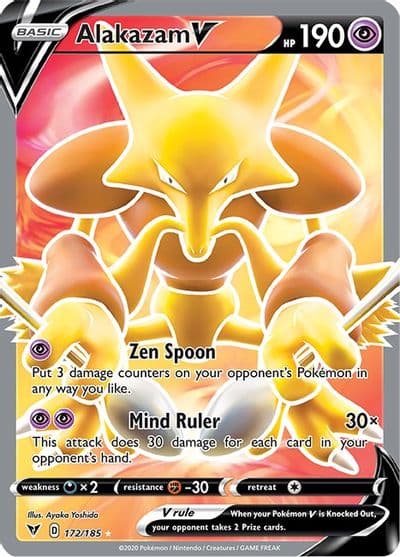 Alakazam V (Full Art) SWSH04: Vivid Voltage Pokemon card
