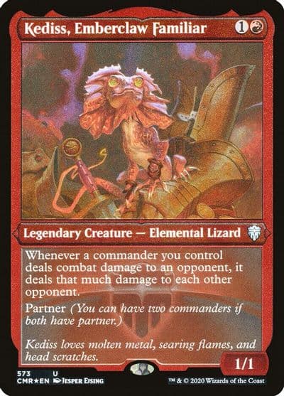 Kediss Emberclaw Familiar Foil Etched Commander Legends Magic card