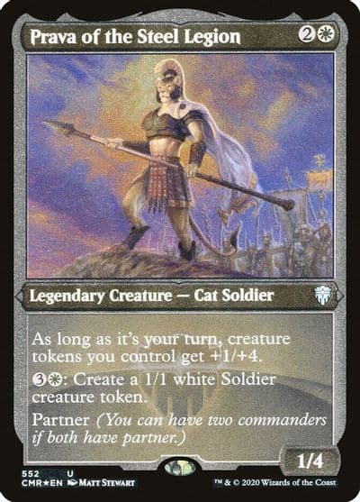 Prava of the Steel Legion Foil Etched Commander Legends Magic card