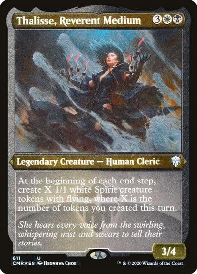 Thalisse Reverent Medium Foil Etched Commander Legends Magic card