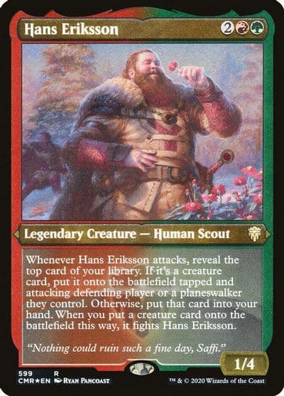 Hans Eriksson Foil Etched Commander Legends Magic card