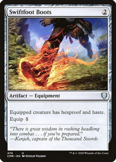 Swiftfoot Boots Commander Legends Magic card