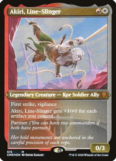 Akiri Line Slinger Foil Etched Commander Legends Magic card