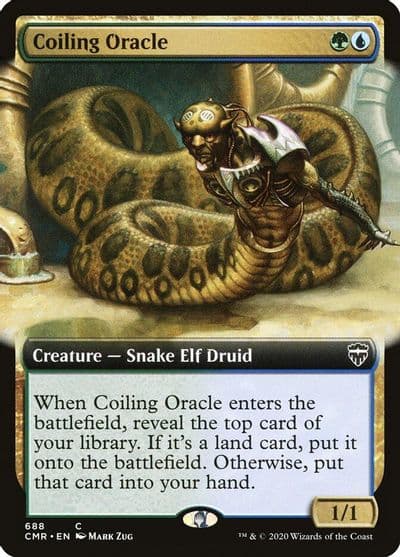 Coiling Oracle Extended Art Commander Legends Magic card