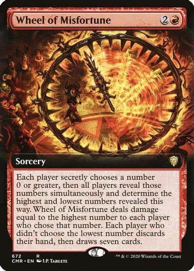 Wheel of Misfortune Extended Art Commander Legends Magic card