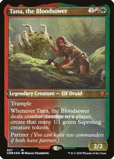 Tana the Bloodsower Foil Etched Commander Legends Magic card