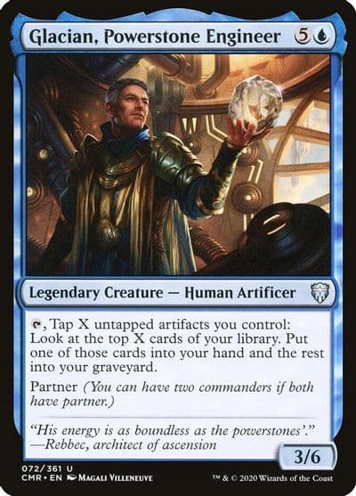 Glacian Powerstone Engineer Commander Legends Magic card
