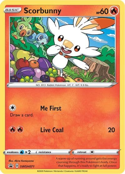 Scorbunny - SWSH071 SWSH: Sword & Shield Promo Cards Pokemon card