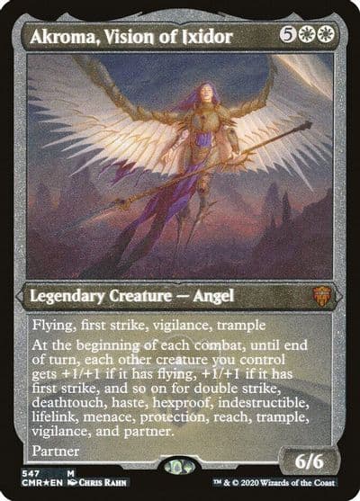 Akroma Vision of Ixidor Foil Etched Commander Legends Magic card